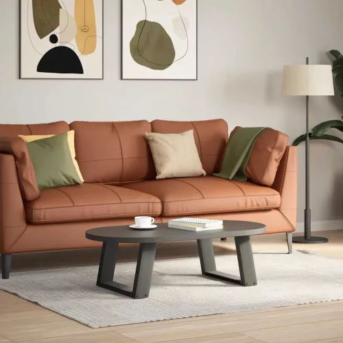  2 db antracitszürke U-alakú acél dohányzóasztal láb 40x(30-31) cm