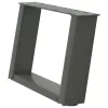  2 db antracitszürke U-alakú acél dohányzóasztal láb 40x(30-31) cm