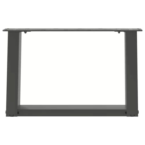  2 db antracitszürke U-alakú acél dohányzóasztal láb 40x(30-31) cm
