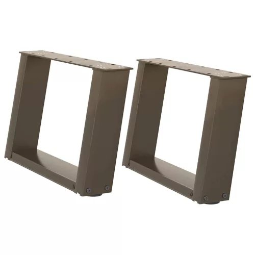  2 db U alakú natúr acél dohányzóasztal láb 40x(30-31) cm