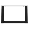  2 db fekete, U alakú acél dohányzóasztal láb 50 x (30-31) cm
