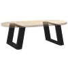  2 db fekete, U alakú acél dohányzóasztal láb 50 x (30-31) cm