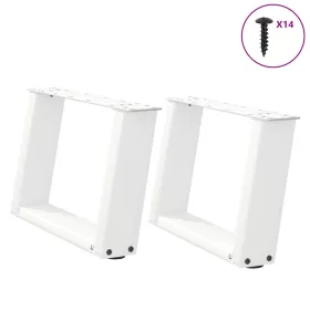    2 db U alakú fehér dohányzóasztal láb 50 x (30-31) cm acél