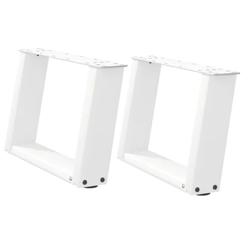  2 db U alakú fehér dohányzóasztal láb 50 x (30-31) cm acél