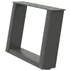  2 db antracitszürke U-alakú acél dohányzóasztal láb 50x(30-31) cm
