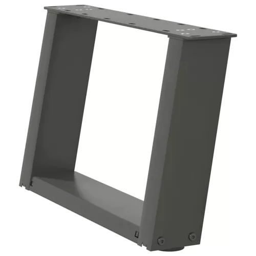  2 db antracitszürke U-alakú acél dohányzóasztal láb 50x(30-31) cm