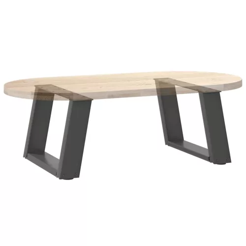  2 db antracitszürke U-alakú acél dohányzóasztal láb 50x(30-31) cm