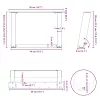  2 db antracitszürke U-alakú acél dohányzóasztal láb 50x(30-31) cm