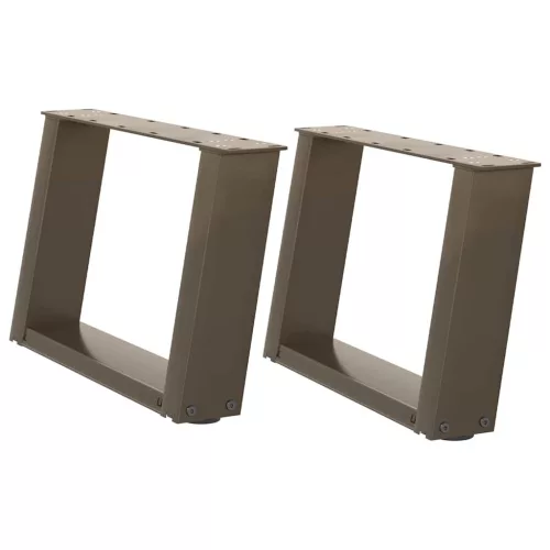  2 db U alakú natúr acél dohányzóasztal láb 50x(30-31) cm