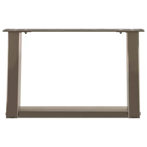  2 db U alakú natúr acél dohányzóasztal láb 50x(30-31) cm