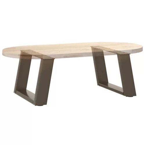  2 db U alakú natúr acél dohányzóasztal láb 50x(30-31) cm
