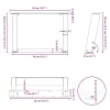  2 db U alakú natúr acél dohányzóasztal láb 50x(30-31) cm