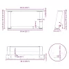  2 db U alakú dohányzóasztal láb fekete 60 x (30-31) cm acél dohányzóasztal láb