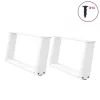  2 db U alakú dohányzóasztal láb fehér 60 x (30-31) cm acél