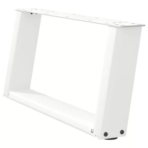  2 db U alakú dohányzóasztal láb fehér 60 x (30-31) cm acél
