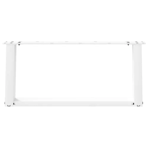  2 db U alakú dohányzóasztal láb fehér 60 x (30-31) cm acél