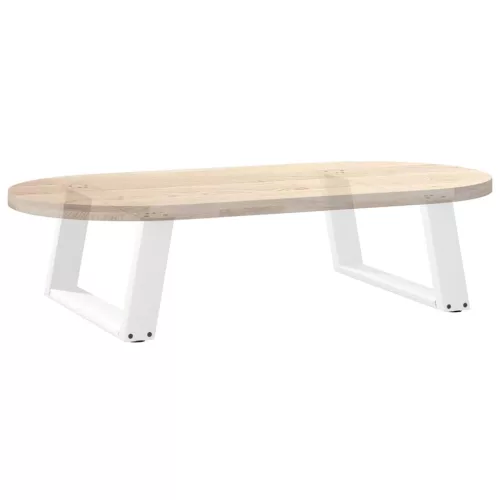  2 db U alakú dohányzóasztal láb fehér 60 x (30-31) cm acél