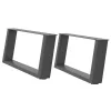  2 db antracitszürke, U alakú acél dohányzóasztal láb 60 x (30-31) cm