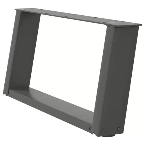  2 db antracitszürke, U alakú acél dohányzóasztal láb 60 x (30-31) cm