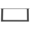  2 db antracitszürke, U alakú acél dohányzóasztal láb 60 x (30-31) cm