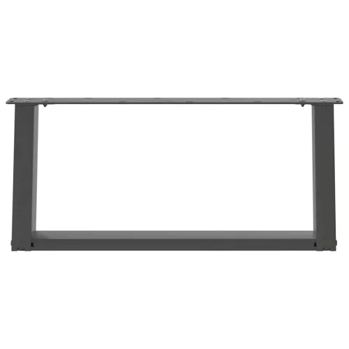  2 db antracitszürke, U alakú acél dohányzóasztal láb 60 x (30-31) cm