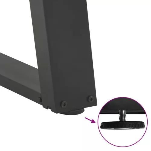  2 db antracitszürke, U alakú acél dohányzóasztal láb 60 x (30-31) cm