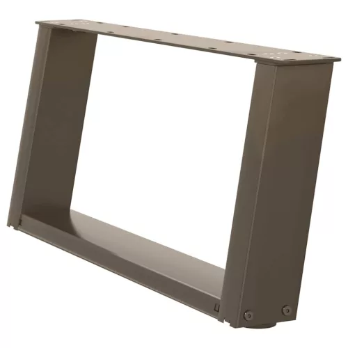  2 db U alakú dohányzóasztal láb natúr acélból 60x(30-31) cm