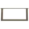  2 db U alakú dohányzóasztal láb natúr acélból 60x(30-31) cm