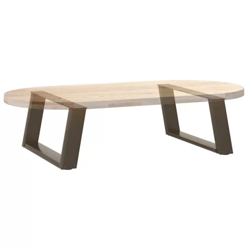  2 db U alakú dohányzóasztal láb natúr acélból 60x(30-31) cm