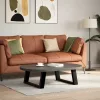  2 db U alakú dohányzóasztal láb fekete 70 x (30-31) cm acél dohányzóasztal láb