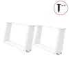  2 db U alakú fehér dohányzóasztal láb 70 x (30-31) cm acél