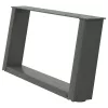  2 db antracitszürke, U alakú acél dohányzóasztal láb 70 x (30-31) cm