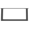  2 db antracitszürke, U alakú acél dohányzóasztal láb 70 x (30-31) cm