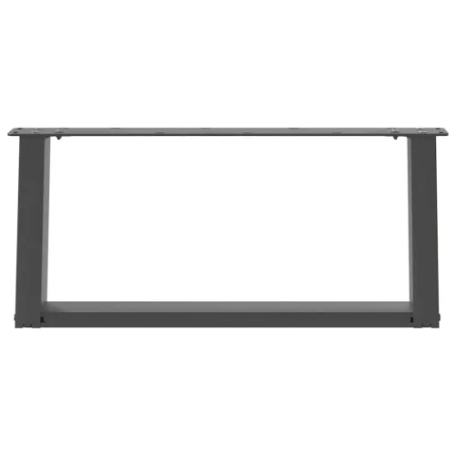  2 db antracitszürke, U alakú acél dohányzóasztal láb 70 x (30-31) cm