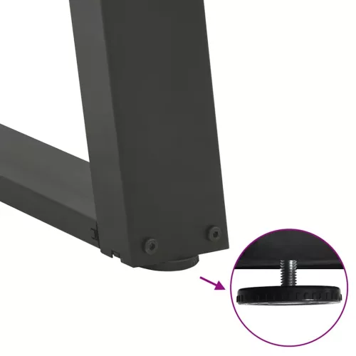  2 db antracitszürke, U alakú acél dohányzóasztal láb 70 x (30-31) cm