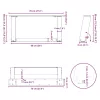  2 db antracitszürke, U alakú acél dohányzóasztal láb 70 x (30-31) cm