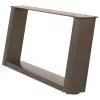  2 db U alakú natúr acél dohányzóasztal láb 70x(30-31) cm