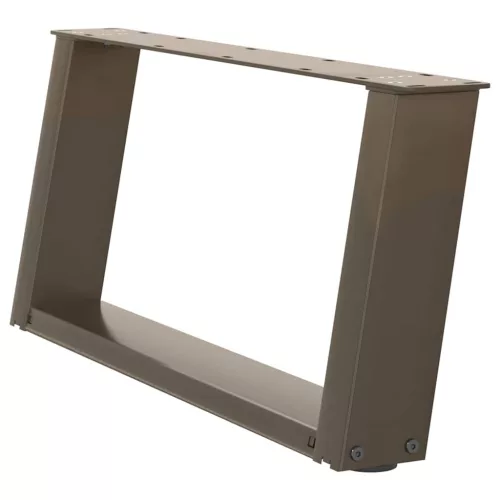  2 db U alakú natúr acél dohányzóasztal láb 70x(30-31) cm