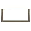  2 db U alakú natúr acél dohányzóasztal láb 70x(30-31) cm