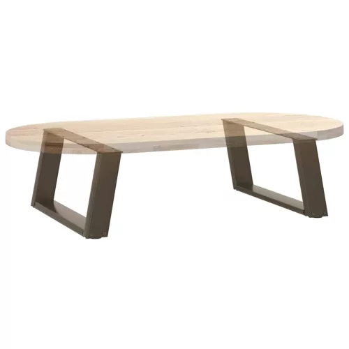  2 db U alakú natúr acél dohányzóasztal láb 70x(30-31) cm