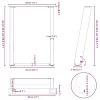  2 db U alakú dohányzóasztal láb fekete 28 x (42-43) cm acél dohányzóasztal láb