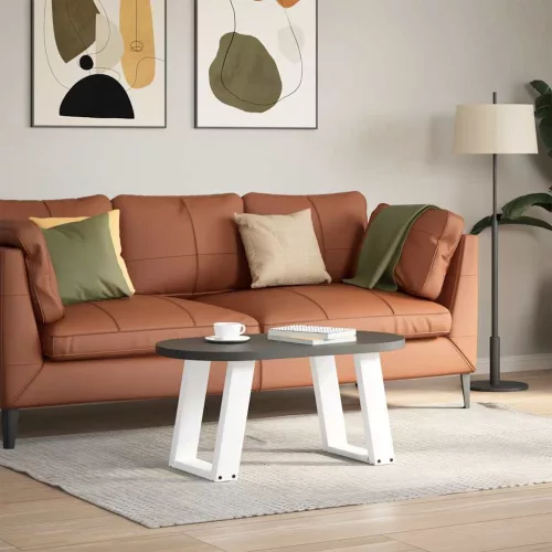  2 db U alakú dohányzóasztal láb fehér 28 x (42-43) cm acél dohányzóasztal láb