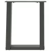  2 db antracitszürke U-alakú dohányzóasztal láb 28x(42-43) cm acél