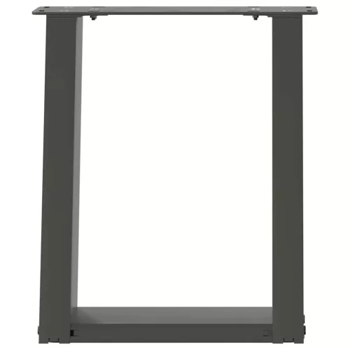  2 db antracitszürke U-alakú dohányzóasztal láb 28x(42-43) cm acél