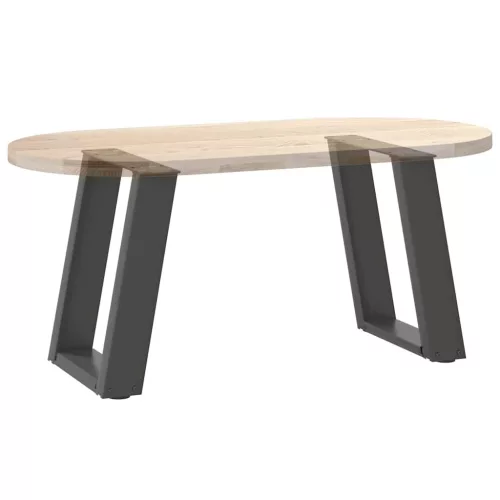  2 db antracitszürke U-alakú dohányzóasztal láb 28x(42-43) cm acél