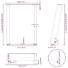  2 db antracitszürke U-alakú dohányzóasztal láb 28x(42-43) cm acél