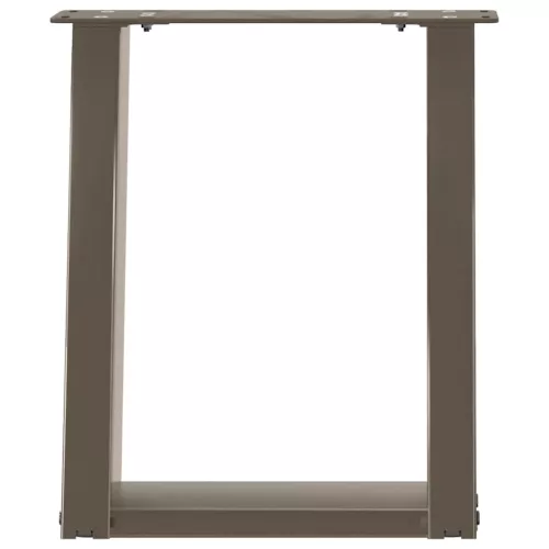 2 db U alakú natúr acél dohányzóasztal láb 28 x (42-43) cm