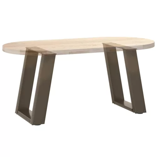  2 db U alakú natúr acél dohányzóasztal láb 28 x (42-43) cm