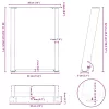  2 db fekete, U alakú acél dohányzóasztal láb 38x(42-43) cm