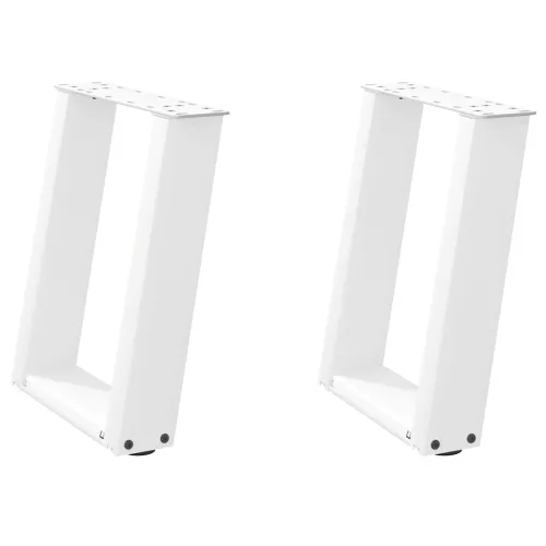  2 db U alakú fehér dohányzóasztal láb 38x(42-43) cm acél